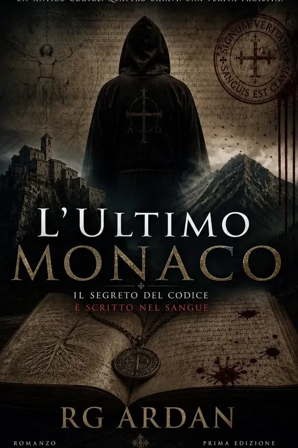 Copertina dell'ebook L'Ultimo Monaco: Il segreto del codice è scritto nel sangue (I casi del dott. Ferrara) di RG Ardan