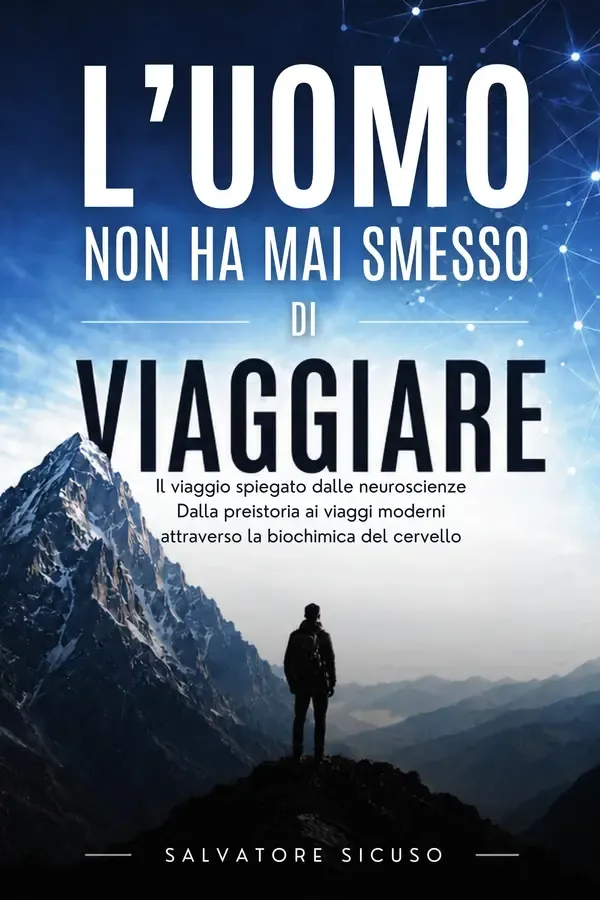 Copertina dell'ebook L'UOMO NON HA MAI SMESSO DI VIAGGIARE: Il viaggio spiegato dalle neuroscienze. Dalla preistoria ai viaggi moderni attraverso la biochimica del cervello di Salvatore Sicuso