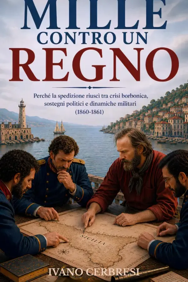 Copertina dell'ebook Mille contro un regno: Perché la spedizione riuscì tra crisi borbonica, sostegni politici e dinamiche militari (1860-1861) di Ivano Cerbresi