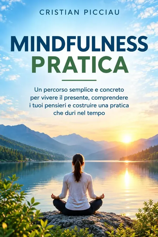 Copertina dell'ebook MINDFULNESS PRATICA: Un percorso semplice e concreto per vivere il presente, comprendere i tuoi pensieri e costruire una pratica che duri nel tempo. di Cristian Picciau