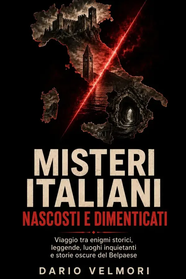 Copertina dell'ebook Misteri italiani nascosti e dimenticati: Viaggio tra enigmi storici, leggende, luoghi inquietanti e storie oscure del Belpaese di Dario Velmori