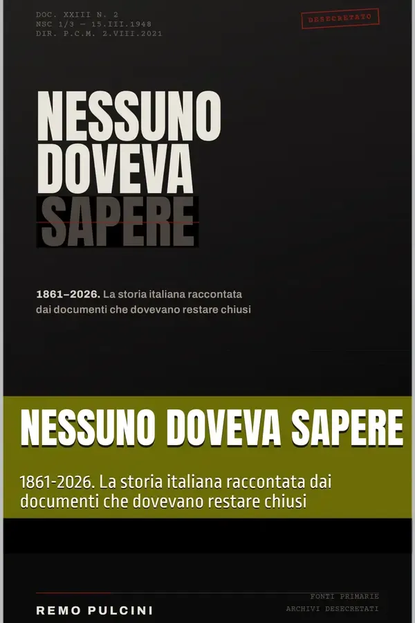 Copertina dell'ebook NESSUNO DOVEVA SAPERE: 1861-2026. La storia italiana raccontata dai documenti che dovevano restare chiusi di Remo Pulcini