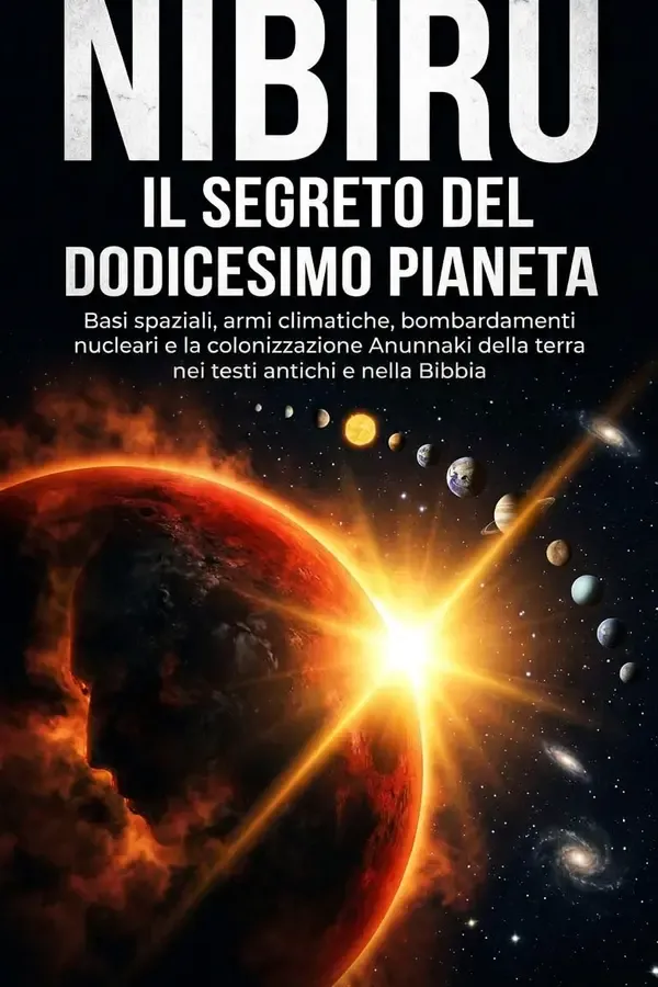 Copertina dell'ebook NIBIRU. IL SEGRETO DEL DODICESIMO PIANETA: Basi spaziali, armi climatiche, bombardamenti nucleari e la colonizzazione Anunnaki della terra nei testi antichi e nella Bibbia di VICTOR ARCANA
