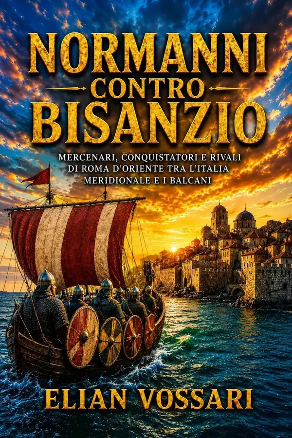 Copertina dell'ebook Normanni contro Bisanzio: Mercenari, conquistatori e rivali di Roma d'Oriente tra l'Italia meridionale e i Balcani (Le Frontiere di Costantinopoli) di Elian Vossari