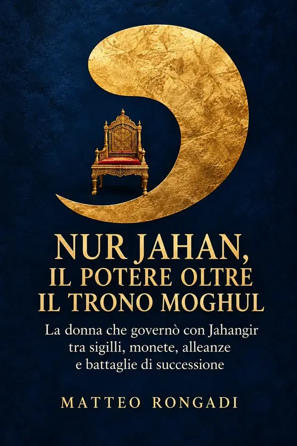 Copertina dell'ebook Nur Jahan, il potere oltre il trono moghul: La donna che governò con Jahangir tra sigilli, monete, alleanze e battaglie di successione di Matteo Rongadi