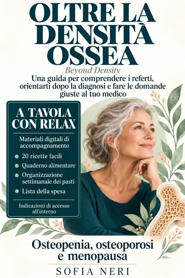 Copertina dell'ebook OLTRE LA DENSITA' OSSEA - BEYOND DENSITY: Osteopenia, osteoporosi e menopausa: una guida per comprendere i referti, orientarti dopo la diagnosi e fare ... Armonia" - La Collana di Sofia Neri Vol. 6) di SOFIA NERI