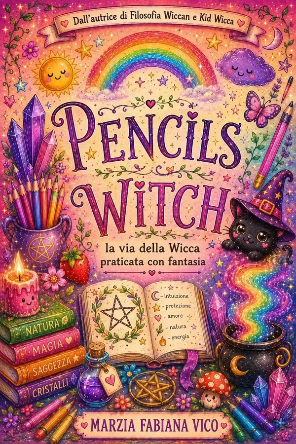 Copertina dell'ebook Pencils Witch: La via della Wicca praticata con fantasia di Marzia Fabiana Vico