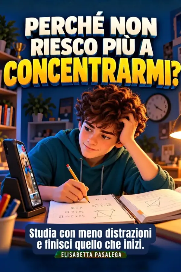 Copertina dell'ebook Perché non riesco più a concentrarmi?: Scopri come telefono, notifiche, social e video brevi catturano la tua attenzione e impara a studiare con meno distrazioni ... che inizi. (MISSIONE DIGITALE Vol. 8) di Elisabetta Pasalega