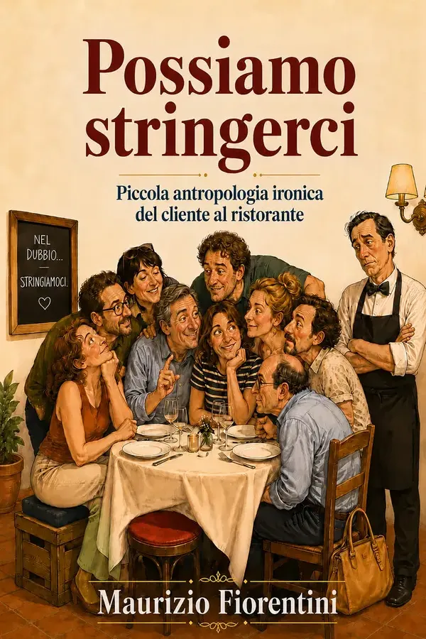 Copertina dell'ebook Possiamo stringerci: Piccola antropologia ironica del cliente al ristorante di Maurizio Fiorentini