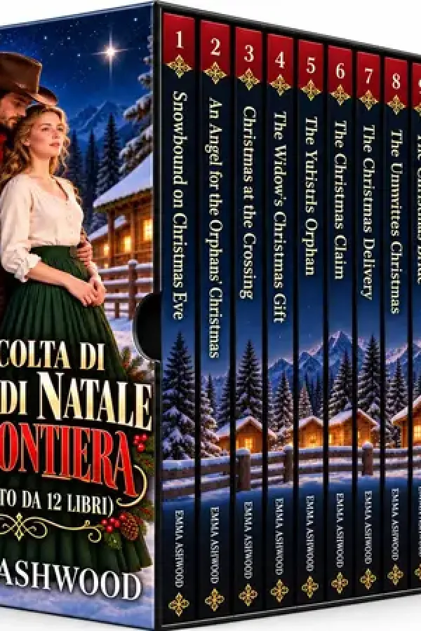 Copertina dell'ebook Raccolta di spose di Natale di frontiera (cofanetto da 12 libri) di Emma Ashwood