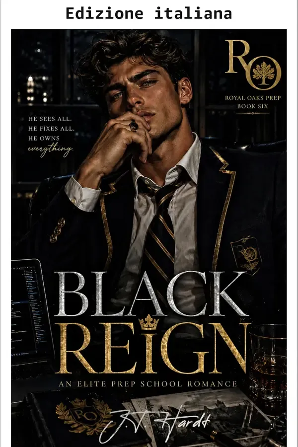 Copertina dell'ebook Regno nero (Royal Oaks Prep Vol. 6) di J.T. Hardt