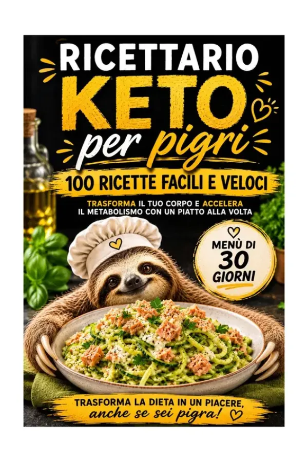 Copertina dell'ebook RICETTARIO KETO PER PIGRI : 100 Ricette Facili e Veloci Il ricettario chetogenico completo con menù di 30 giorni di Anne Bloom