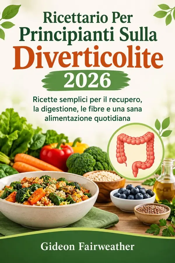 Copertina dell'ebook Ricettario Per Principianti Sulla Diverticolite 2026: Ricette semplici per il recupero, la digestione, le fibre e una sana alimentazione quotidiana di Gideon Fairweather