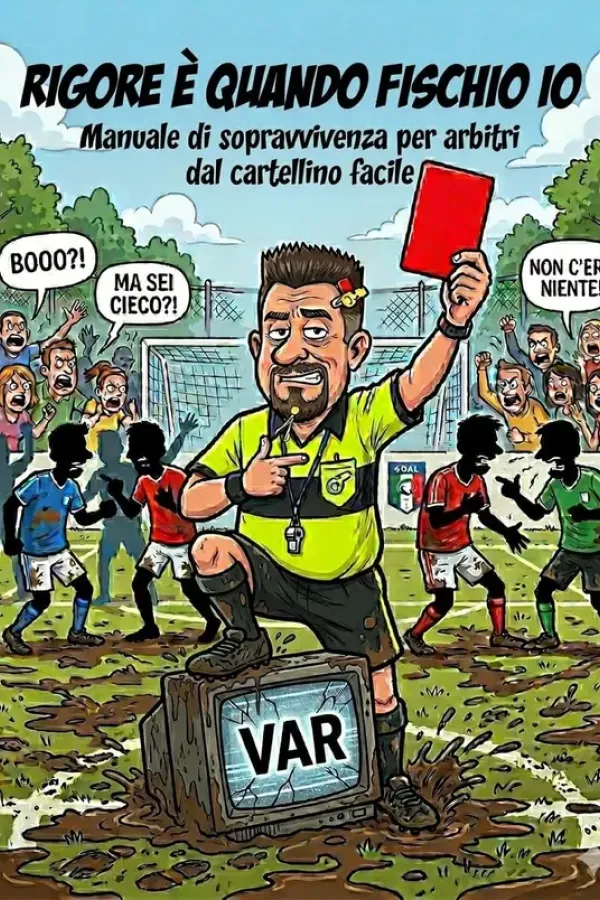 Copertina dell'ebook RIGORE E' QUANDO FISCHIO IO: Manuale di sopravvivenza per arbitri dal cartellino facile di MICHAEL GNETTI