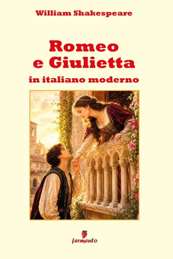 Copertina dell'ebook Romeo e Giulietta in italiano moderno: Nuova traduzione in prosa attuale della storia d'amore più famosa di sempre per studenti e lettori di oggi, con ampio apparato interpretativo di William Shakespeare