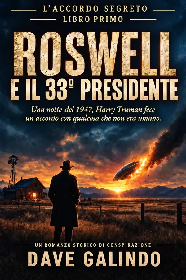 Copertina dell'ebook Roswell e it 33º Presidente (Edizione Italiana): Una notte del 1947, il Presidente strinse un patto con qualcosa di non umano. (L'Accordo Segreto Vol. 1) di Dave Galindo