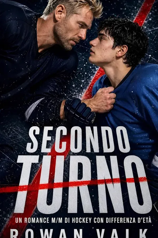Copertina dell'ebook SECONDO TURNO: Un romance M/M di hockey con differenza d'età (Hartford Vane Vol. 1) di Rowan Valk
