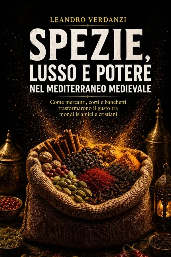 Copertina dell'ebook Spezie, lusso e potere nel Mediterraneo medievale: Come mercanti, corti e banchetti trasformarono il gusto tra mondi islamici e cristiani di Leandro Verdanzi