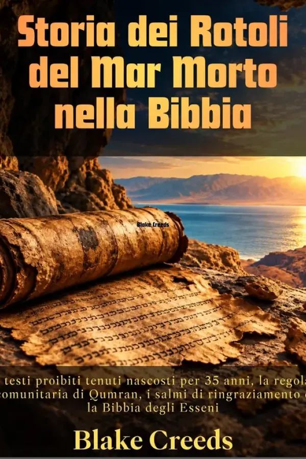 Copertina dell'ebook Storia dei Rotoli del Mar Morto nella Bibbia: I testi proibiti tenuti nascosti per 35 anni, la regola comunitaria di Qumran, i salmi di ringraziamento e la Bibbia degli Esseni di Blake Creeds