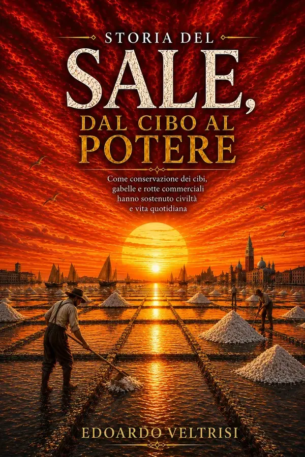 Copertina dell'ebook Storia del sale, dal cibo al potere: Come conservazione dei cibi, gabelle e rotte commerciali hanno sostenuto civiltà e vita quotidiana di Edoardo Veltrisi