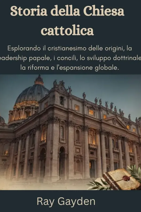 Copertina dell'ebook Storia della Chiesa cattolica: Esplorando il cristianesimo delle origini, la leadership papale, i concili, lo sviluppo dottrinale, la riforma e l'espansione globale. di Ray Gayden