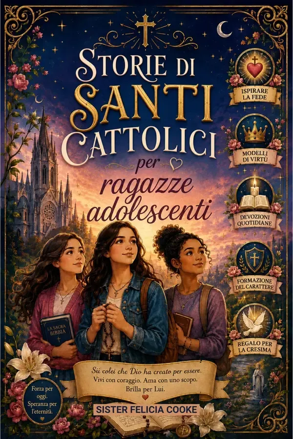 Copertina dell'ebook Storie di santi cattolici per ragazze adolescenti: Ispirare la fede, modelli di virtù, devozioni quotidiane, formazione del carattere, regalo per la Cresima di Sister Felicia Cooke