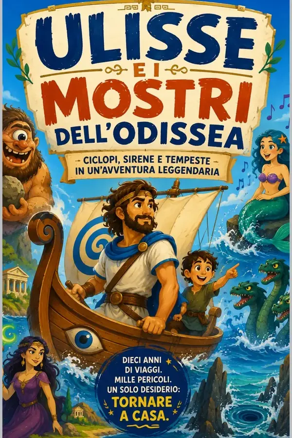 Copertina dell'ebook ULISSE E I MOSTRI DELL'ODISSEA: Ciclopi, sirene e tempeste in un'avventura leggendaria di Sottovoce Official