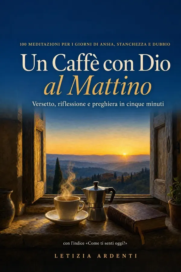 Copertina dell'ebook Un Caffè con Dio al Mattino: 100 Meditazioni per Ritrovare la Pace nei Giorni di Ansia, Stanchezza e Dubbio: Versetto, Riflessione e Preghiera in Cinque Minuti, con l'Indice "Come Ti Senti Oggi? di Letizia Ardenti