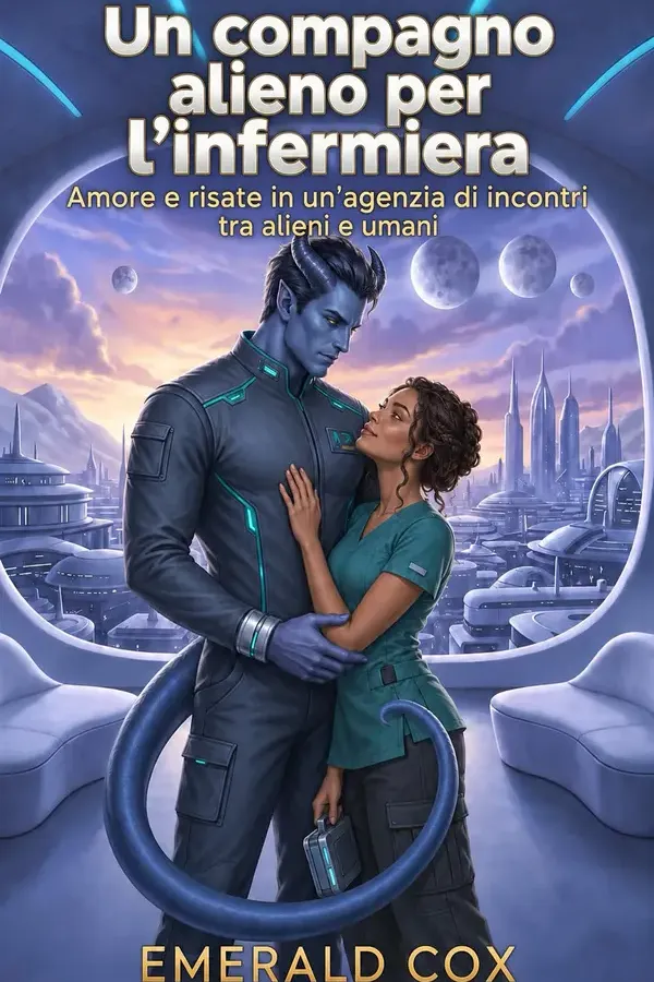 Copertina dell'ebook Un compagno alieno per l'infermiera: Amore e risate in un'agenzia di incontri tra alieni e umani (Connessioni Cosmiche: Storie d'Amore dell'Agenzia di Incontri Aliena Vol. 6) di Emerald Cox