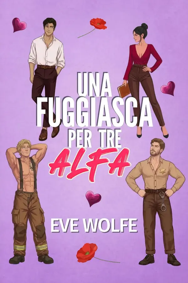 Copertina dell'ebook Una Fuggiasca per tre Alfa: Una Commedia Romantica Omegaverse con Harem Inverso (Calduccioverso) di Eve Wolfe
