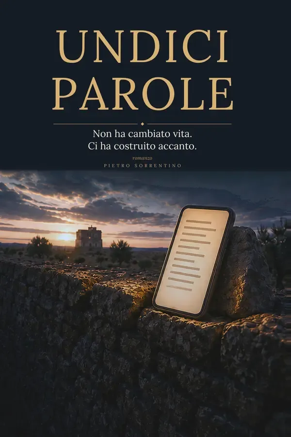 Copertina dell'ebook Undici parole: Si può cambiare vita senza perdere quella che hai costruito. La storia di un messaggio mai risposto. di Pietro Sorrentino