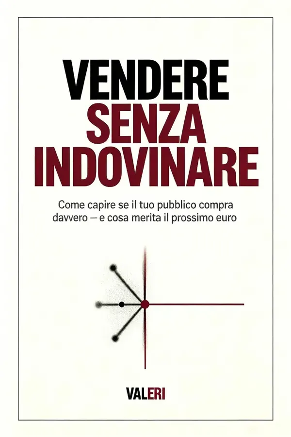 Copertina dell'ebook Vendere senza indovinare: Come capire se il tuo pubblico compra davvero - e cosa merita il prossimo euro di Valeri