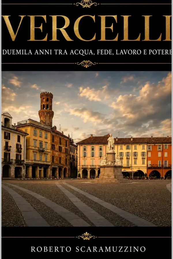 Copertina dell'ebook Vercelli: Duemila anni tra acqua, fede, lavoro e potere (Città d'Italia Vol. 2) di Roberto Scaramuzzino