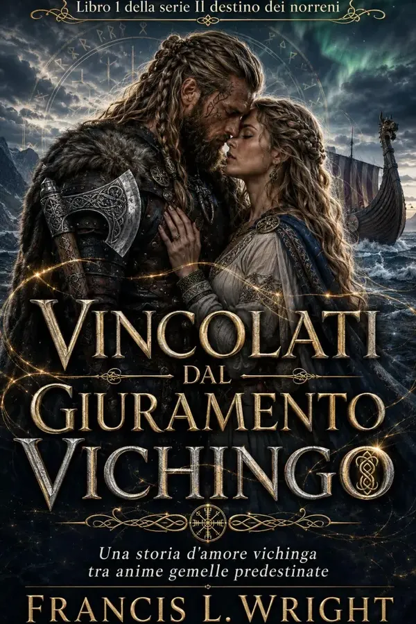 Copertina dell'ebook Vincolati Dal Giuramento Vichingo: Una storia d'amore vichinga tra anime gemelle predestinate (La serie "The Fated Norse" Vol. 1) di Francis L. Wright