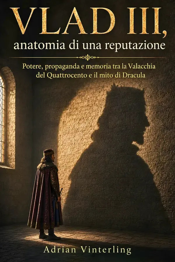 Copertina dell'ebook Vlad III, anatomia di una reputazione: Potere, propaganda e memoria tra la Valacchia del Quattrocento e il mito di Dracula di Adrian Vinterling